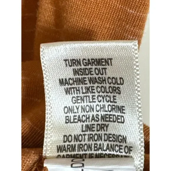 Tru Self 1X Butterfly T-shirt, Cap Sleeves High Low, Scoop Hem Rusty Orange - Picture 4 of 5